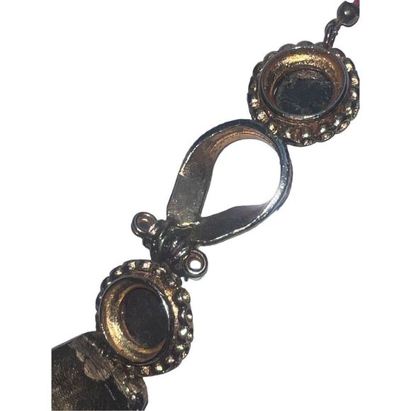 Authentic Vintage Red Coral Beads Necklace Gold Tone Pendant Statament Jewelry - Picture 13 of 14